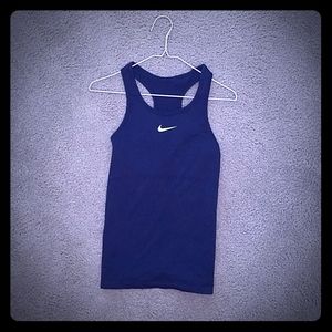 Nike Pro Tank Black w/ Neon Swoosh Size S